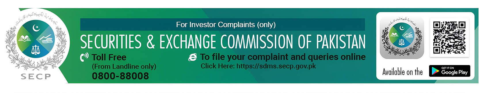 SECP Investor Complaint Banner